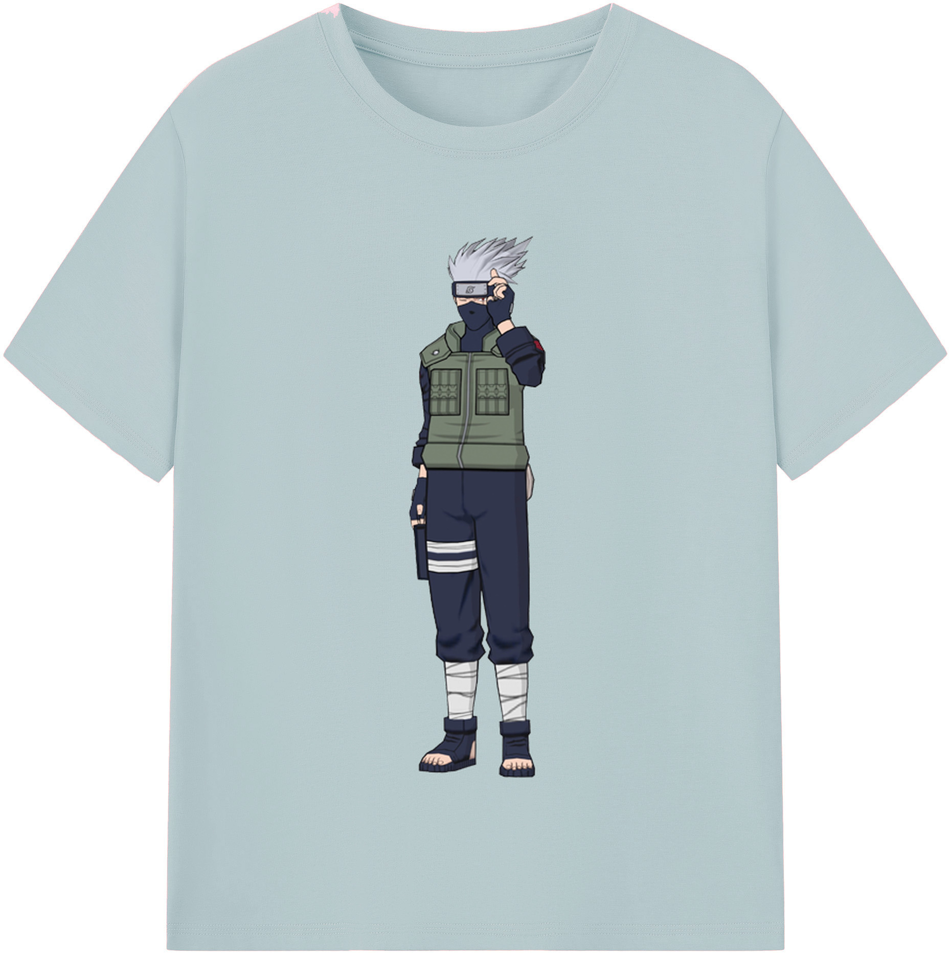（画像用） NARUTO -ナルト- はたけ カカシ Hatake Kakashi 綿100％半袖Tシャツ（フロントプリント）